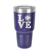 LOVE with Cheer Pompom - Laser Engraved Stainless Steel Drinkware - 1884 -