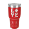 LOVE with Cheer Pompom - Laser Engraved Stainless Steel Drinkware - 1884 -