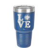 LOVE with Cheer Pompom - Laser Engraved Stainless Steel Drinkware - 1884 -