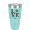 LOVE with Cheer Pompom - Laser Engraved Stainless Steel Drinkware - 1884 -