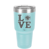LOVE with Cheer Pompom - Laser Engraved Stainless Steel Drinkware - 1884 -