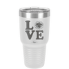 LOVE with Cheer Pompom - Laser Engraved Stainless Steel Drinkware - 1884 -