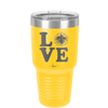 LOVE with Cheer Pompom - Laser Engraved Stainless Steel Drinkware - 1884 -