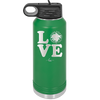 LOVE with Cheer Pompom - Laser Engraved Stainless Steel Drinkware - 1884 -