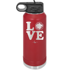 LOVE with Cheer Pompom - Laser Engraved Stainless Steel Drinkware - 1884 -