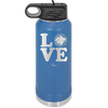 LOVE with Cheer Pompom - Laser Engraved Stainless Steel Drinkware - 1884 -