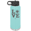 LOVE with Cheer Pompom - Laser Engraved Stainless Steel Drinkware - 1884 -