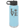 LOVE with Cheer Pompom - Laser Engraved Stainless Steel Drinkware - 1884 -