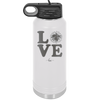 LOVE with Cheer Pompom - Laser Engraved Stainless Steel Drinkware - 1884 -