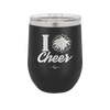 I Heart Cheer - Laser Engraved Stainless Steel Drinkware - 1885 -