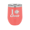 I Heart Cheer - Laser Engraved Stainless Steel Drinkware - 1885 -
