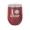 I Heart Cheer - Laser Engraved Stainless Steel Drinkware - 1885 -