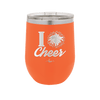 I Heart Cheer - Laser Engraved Stainless Steel Drinkware - 1885 -