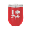 I Heart Cheer - Laser Engraved Stainless Steel Drinkware - 1885 -