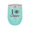 I Heart Cheer - Laser Engraved Stainless Steel Drinkware - 1885 -