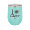 I Heart Cheer - Laser Engraved Stainless Steel Drinkware - 1885 -