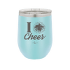 I Heart Cheer - Laser Engraved Stainless Steel Drinkware - 1885 -