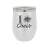 I Heart Cheer - Laser Engraved Stainless Steel Drinkware - 1885 -
