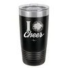 I Heart Cheer - Laser Engraved Stainless Steel Drinkware - 1885 -