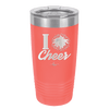 I Heart Cheer - Laser Engraved Stainless Steel Drinkware - 1885 -