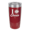 I Heart Cheer - Laser Engraved Stainless Steel Drinkware - 1885 -