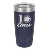 I Heart Cheer - Laser Engraved Stainless Steel Drinkware - 1885 -