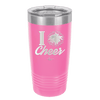 I Heart Cheer - Laser Engraved Stainless Steel Drinkware - 1885 -