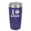 I Heart Cheer - Laser Engraved Stainless Steel Drinkware - 1885 -
