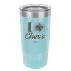 I Heart Cheer - Laser Engraved Stainless Steel Drinkware - 1885 -