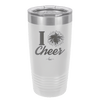 I Heart Cheer - Laser Engraved Stainless Steel Drinkware - 1885 -