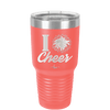 I Heart Cheer - Laser Engraved Stainless Steel Drinkware - 1885 -