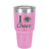 I Heart Cheer - Laser Engraved Stainless Steel Drinkware - 1885 -