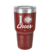 I Heart Cheer - Laser Engraved Stainless Steel Drinkware - 1885 -
