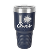 I Heart Cheer - Laser Engraved Stainless Steel Drinkware - 1885 -