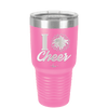 I Heart Cheer - Laser Engraved Stainless Steel Drinkware - 1885 -