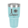 I Heart Cheer - Laser Engraved Stainless Steel Drinkware - 1885 -