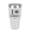 I Heart Cheer - Laser Engraved Stainless Steel Drinkware - 1885 -
