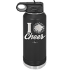I Heart Cheer - Laser Engraved Stainless Steel Drinkware - 1885 -