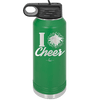 I Heart Cheer - Laser Engraved Stainless Steel Drinkware - 1885 -