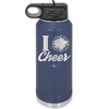 I Heart Cheer - Laser Engraved Stainless Steel Drinkware - 1885 -