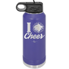 I Heart Cheer - Laser Engraved Stainless Steel Drinkware - 1885 -