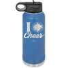 I Heart Cheer - Laser Engraved Stainless Steel Drinkware - 1885 -