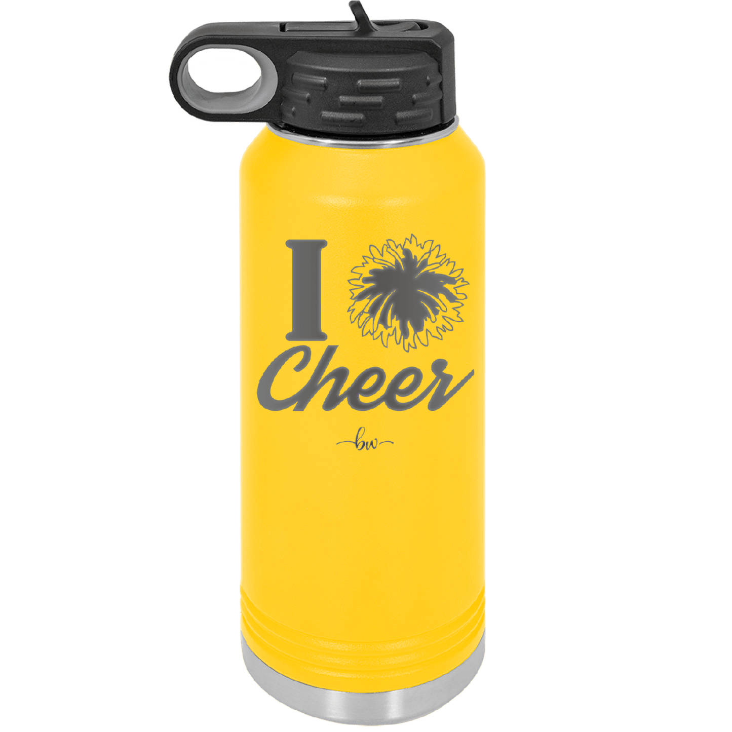 I Heart Cheer - Laser Engraved Stainless Steel Drinkware - 1885 -