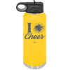 I Heart Cheer - Laser Engraved Stainless Steel Drinkware - 1885 -