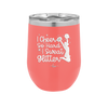 I Cheer so Hard I Sweat Glitter - Laser Engraved Stainless Steel Drinkware - 1887 -
