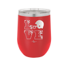 LOVE with Football and Helmet - Laser Engraved Stainless Steel Drinkware - 1889 -