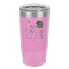 LOVE with Football and Helmet - Laser Engraved Stainless Steel Drinkware - 1889 -