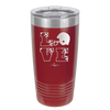 LOVE with Football and Helmet - Laser Engraved Stainless Steel Drinkware - 1889 -