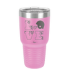 LOVE with Football and Helmet - Laser Engraved Stainless Steel Drinkware - 1889 -