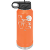LOVE with Football and Helmet - Laser Engraved Stainless Steel Drinkware - 1889 -